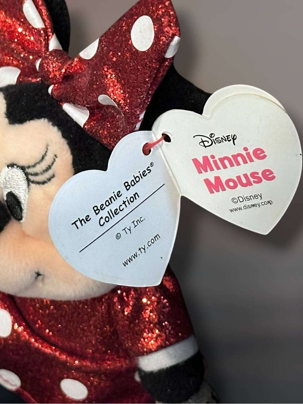 Ty Beanie Baby Disney Sparkle Minnie Mouse Plush Toy - Picture 4 of 4
